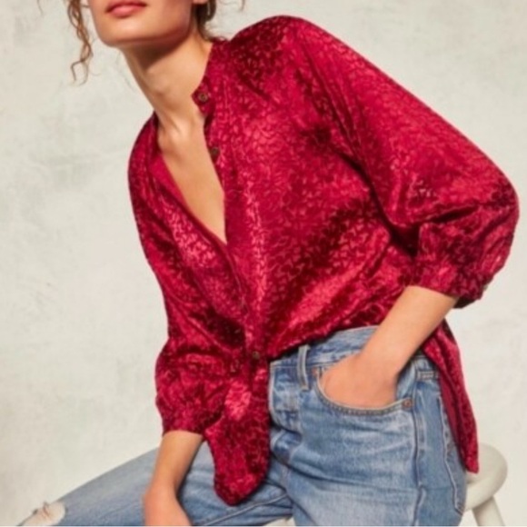 Anthropologie Women’s Top Semi Sheer - Picture 1 of 5